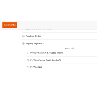 Payway configurations from Magento backend