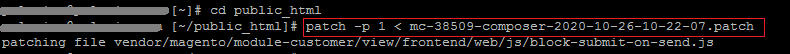 How to run the Magento 2 patches via SSH access
