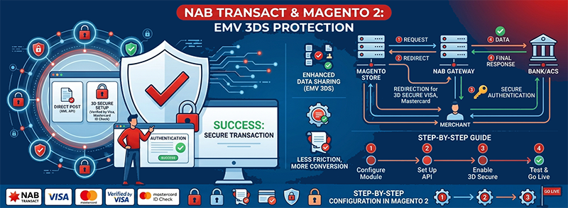 NAB Transact 3D Secure Magento 2: How EMV 3DS Protects Online Payments