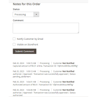 Magento 2 Bluedog Payment Gateway Order Notes