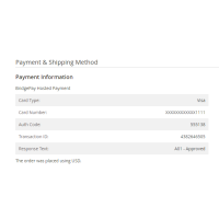 Magento 2 BridgePay - transaction details for Hosted Payment Page