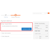 eway Transparent Redirect on checkout page