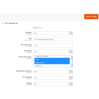 Pin Payments configuration 